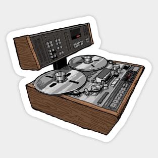 Retro Tape Recorder Sticker